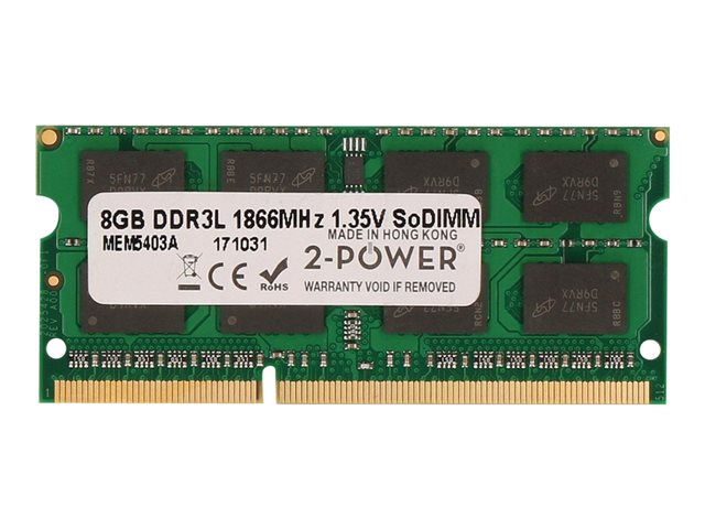 2-Power - DDR3L - module - 8 GB - SO-DIMM 204-pin - 1866 MHz / PC3L-14900 - unbuffered