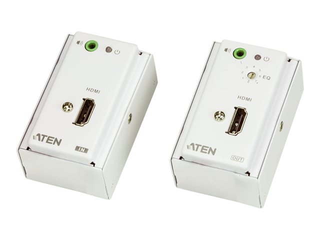 ATEN VanCryst VE807 HDMI/Audio Cat 5 Extender with MK Wall Plate, Transmitter & Receiver - video/audio extender - HDMI