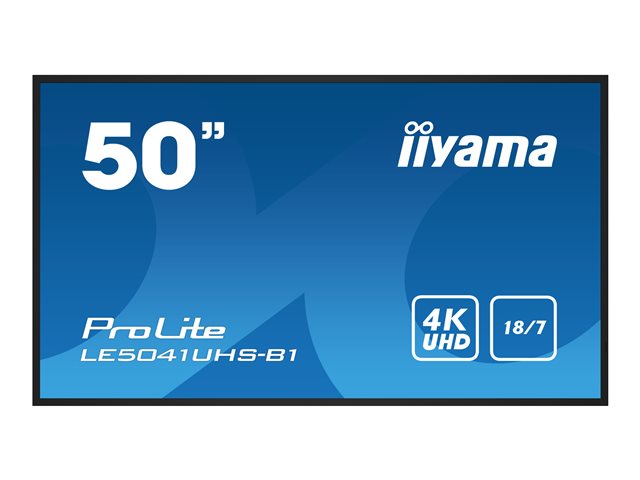 iiyama ProLite LE5041UHS-B1 50" Class (49.5" viewable) LED-backlit LCD display - 4K - for digital signage
