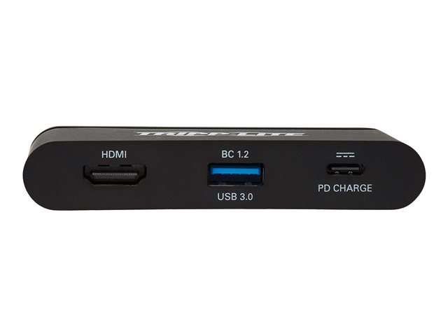 Eaton Tripp Lite Series USB C Adapter Converter 4K w/ HDMI Gigabit Ethernet USB-A Hub & PD Charging Thunderbolt 3 Compatible w/ Storage Cable - docking station - USB-C 3.1 - HDMI