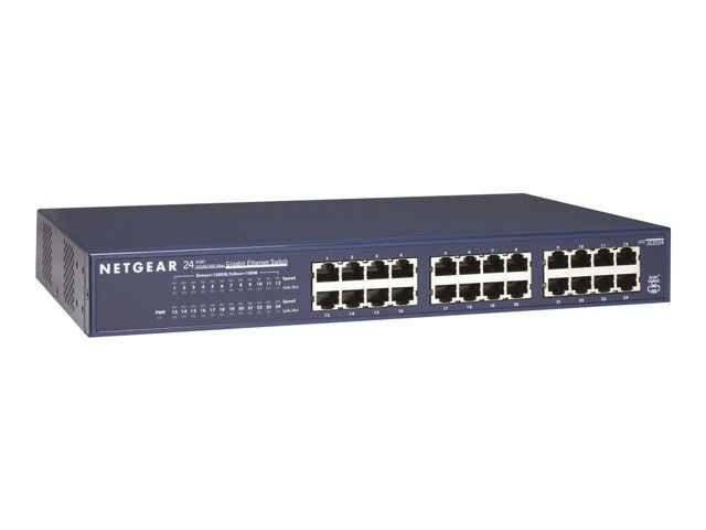 NETGEAR JGS524v2 - switch - 24 ports - unmanaged - rack-mountable