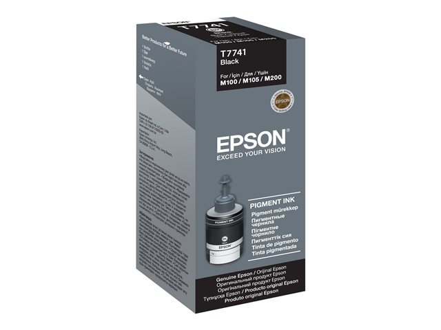 Epson Ink Cartridges, T7741, Mono black ink bottle for M-Series, Singlepack, 1 x 140.0 ml Black