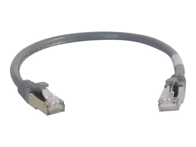 C2G Cat6a Booted Shielded (STP) Network Patch Cable - patch cable - 0.5 m - grey