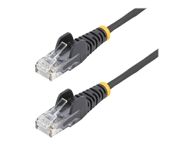 StarTech.com 2m Slim LSZH CAT6 Ethernet Cable, 10 Gigabit Snagless RJ45 100W PoE Patch Cord, CAT 6 10GbE UTP Network Cable w/Strain Relief, Black, Fluke Tested/ETL, Low Smoke Zero Halogen - Category 6 - 28AWG (N6PAT200CMBKS) - patch cable - 2 m - black