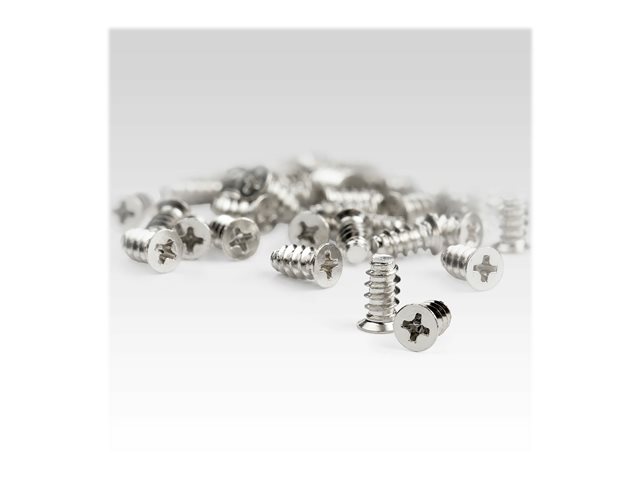 StarTech.com 50-Pack M5 Screws, 10mm Long Computer/PC Case Fan Screws, Self-Tapping Computer Case Fan Mounting Screws, Phillips/Flat Head, Fits M5 Fan Holes, Steel Zinc Plated - Computer Case Fan Screws (M5FANSCREW10) - Screw kit - silver