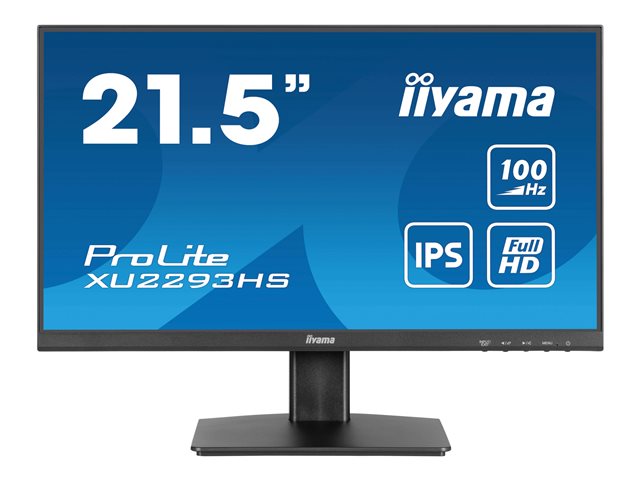 iiyama ProLite XU2293HS-B6 - LED monitor - 22" - 1920 x 1080 Full HD (1080p) @ 100 Hz - IPS - 300 cd/m² - 1000:1 - 1 ms - HDMI, DisplayPort - speakers - black, matte