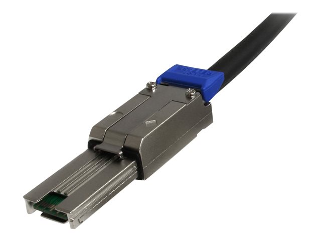 StarTech 1m External Mini SAS Cable - Serial Attached SCSI SFF-8088 to SFF-8088 - 2x SFF-8088 (M) - 1 meter, Black (ISAS88881) - SAS external cable - TAA Compliant - SAS 6Gbit/s - 4-Lane - 26 pin 4x Shielded Mini MultiLane SAS (SFF-8088) (P) to 26 pin 4x