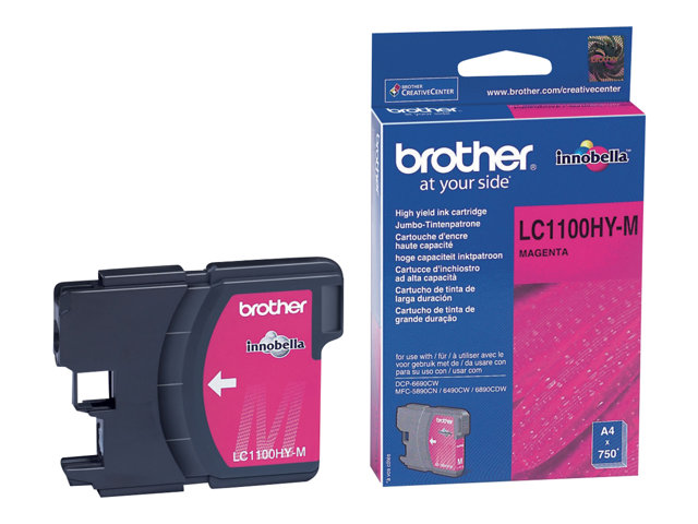 Brother LC1100HYM - High Yield - magenta - original - ink cartridge - for Brother DCP-6690CW, MFC-5890CN, MFC-6490CW
