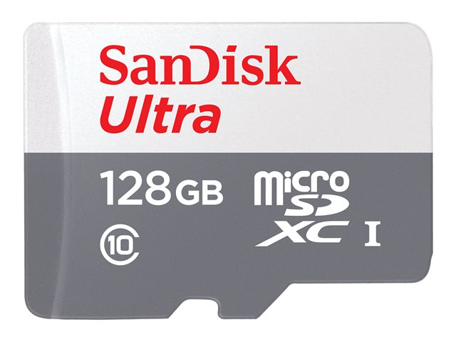 SanDisk Ultra - Flash memory card (microSDXC to SD adapter included) - 128 GB - UHS-I / Class10 - microSDXC UHS-I