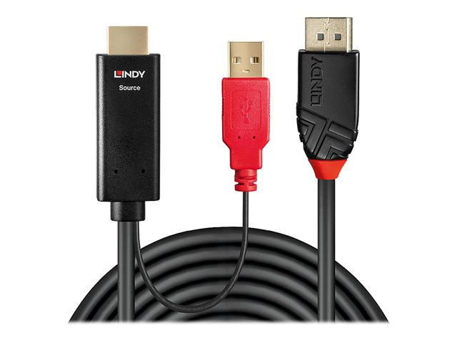Lindy video / audio cable - DisplayPort / HDMI - 3 m