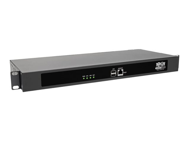 Tripp Lite 16-Port Serial Console Server, USB Ports (2) - Dual GbE NIC, 4 Gb Flash, Desktop/1U Rack, CE, TAA - console server - TAA Compliant