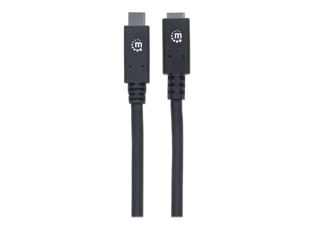 USB-C CABLE 50CM MALE/FEMALE- 10GBPS EXTENSION BLACK POLYBAG