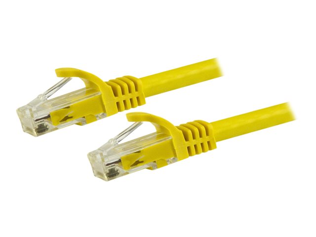 Startech 7.5m CAT6 Ethernet Cable, 10 Gigabit Snagless RJ45 650MHz 100W PoE Patch Cord, CAT 6 10GbE UTP Network Cable w/Strain Relief, Yellow, Wiring is UL Certified/TIA - Category 6 - 24AWG (N6PATC750CMYL) - Patch cable - RJ-45 (M) to RJ-45 (M) - 7.5 m -