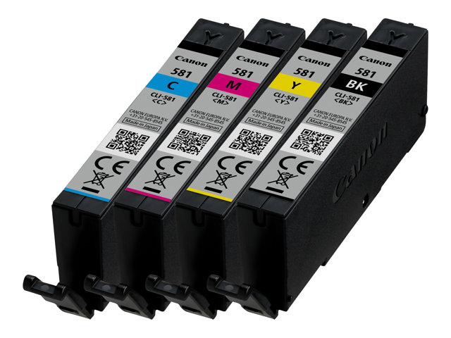 Canon CLI-581 BK/C/M/Y Multi Pack - 4-pack - 5.6 ml - black, yellow, cyan, magenta - original - blister - ink tank - for PIXMA TS6251, TS6350, TS6351, TS705, TS8251, TS8252, TS8350, TS8352, TS9550, TS9551