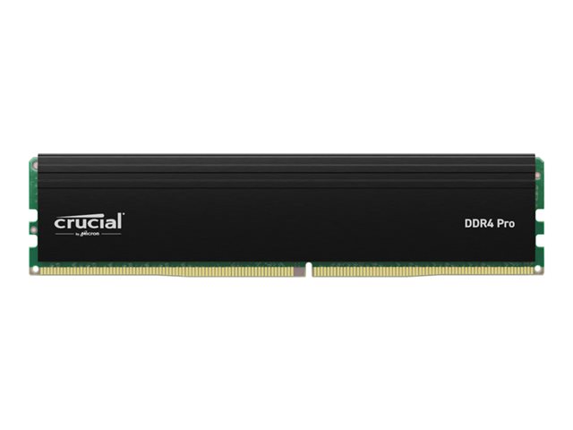 Crucial Pro - DDR4 - module - 16 GB - DIMM 288-pin low profile - 3200 MHz / PC4-25600 - CL22 - 1.2 V - unbuffered - non-ECC - satin black