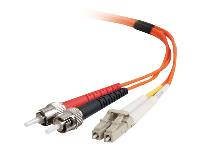 C2G LC-ST 50/125 OM2 Duplex Multimode PVC Fiber Optic Cable (LSZH) - Network cable - ST multi-mode (M) to LC multi-mode (M) - 10 m - 10 m - fibre optic - duplex - 50 / 125 micron - OM2 - halogen-free - orange
