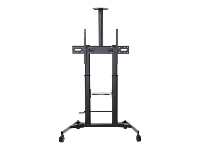 VISION Display Floor Stand - LIFETIME WARRANTY - Cart fits display 55-100" with VESA sizes up to 1000 x 600 - crank handle adjusts height - height to centre of screen 1335-1635 mm / 53-64" - laptop and video conference shelves included - SWL 80 kg / 176 l