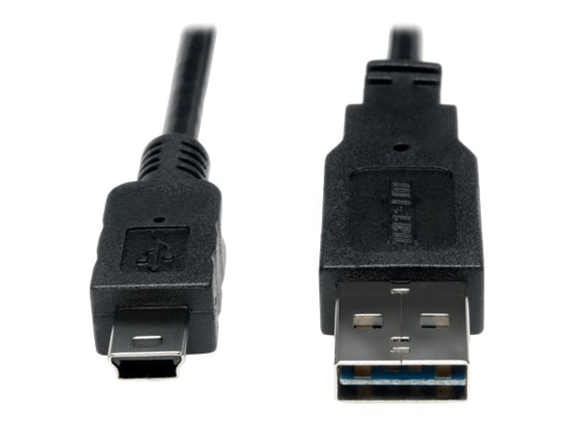 Eaton Tripp Lite Series Universal Reversible USB 2.0 Cable (Reversible A to 5Pin Mini B M/M), 6 ft. (1.83 m) - USB cable - mini-USB Type B to USB - 1.83 m