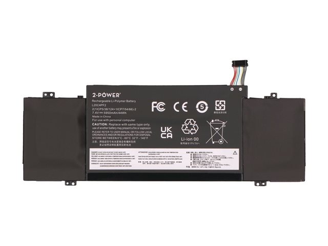 2-Power Main Battery Pack - laptop battery - 7.4V - Li-pol - 5950 mAh - 44 Wh