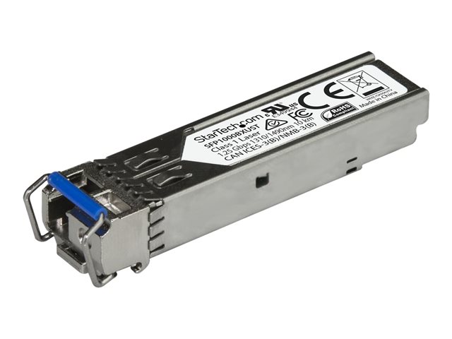 Startech MSA Uncoded SFP Module, 1000BASE-BX, 1 Gigabit Ethernet Bi-Directional (BiDi) Fiber Single Strand SFP Transceiver (SMF), LC 10km , Mini GBIC Transceiver SFP Module, Upstream - Lifetime Warranty (SFP1000BXUST) - SFP (mini-GBIC) transceiver module