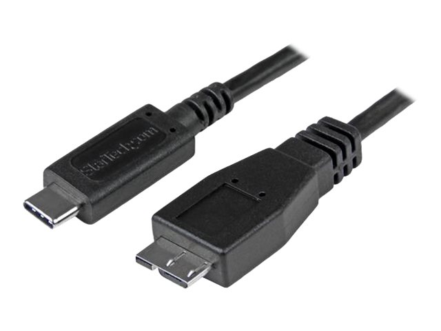StarTech USB C to Micro USB Cable - 3 ft / 1m - USB 3.1 - 10Gbps - Micro USB Cord - USB Type C to Micro USB Cable (USB31CUB1M) - USB cable - USB-C (M) to Micro-USB Type B (M) - USB 3.1 - 1 m - black - for P/N: HB31C2A2CB, PEXUSB311AC3, PEXUSB312A1C1H, PEX