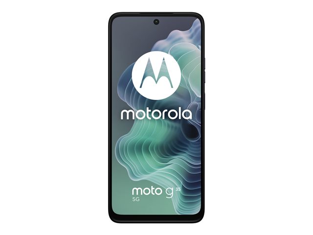 Motorola Moto G35 - 5G smartphone - dual-SIM - RAM 4 GB / Internal Memory 128 GB - microSD slot - LCD display - 6.72" - 2400 x 1080 pixels (120 Hz) - 2x rear cameras 50 MP, 8 MP - front camera 16 MP - midnight black
