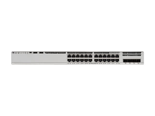 Cisco Catalyst 9200L - Network Essentials - switch - L3 - 24 x 10/100/1000 (PoE+) + 4 x Gigabit SFP (uplink) - rack-mountable - PoE+ (740 W)