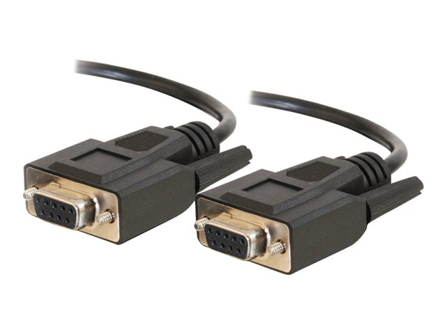 C2G - Serial cable - DB-9 (F) to DB-9 (F) - 2 m - molded, thumbscrews - black