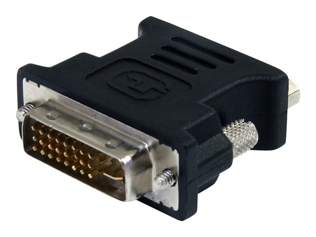 StarTech DVI to VGA Cable Adapter - DVI (M) to VGA (F) - 10 Pack - Black - DVI Male to VGA Female (DVIVGAMFB10P) - VGA adapter - HD-15 (VGA) (F) to DVI-I (M) - molded, thumbscrews - black (pack of 10)