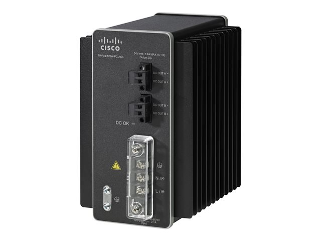 Cisco AC-DC Power Module for POE solution - Power adapter (DIN rail mountable) - AC 90-264/ DC 106-300 V - 170 Watt - for Industrial Ethernet 4000 Series