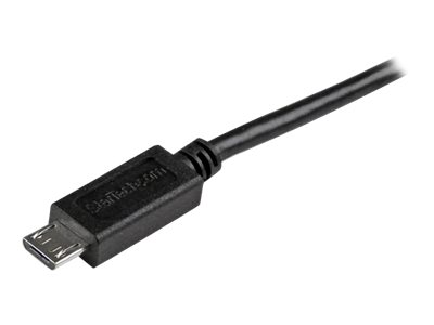 StarTech 0.5m Mobile Charge Sync USB to Slim Micro USB Cable M/M - USB cable - Micro-USB Type B (M) to USB (M) - USB 2.0 - 50 cm - black