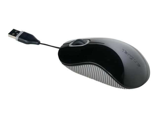 Targus Cord-Storing - mouse - USB - black, grey