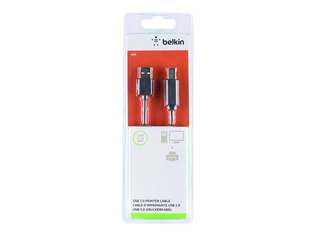 Belkin Premium Printer Cable - USB cable - USB Type B (M) to USB (M) - USB 2.0 - 1.8 m - molded