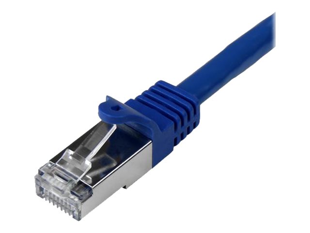 StarTech.com 50cm CAT6 Ethernet Cable, 10 Gigabit Shielded Snagless RJ45 100W PoE Patch Cord, CAT 6 10GbE SFTP Network Cable w/Strain Relief, Blue, Fluke Tested/Wiring is UL Certified/TIA - Category 6 - 26AWG (N6SPAT50CMBL) - patch cable - 50 cm - blue