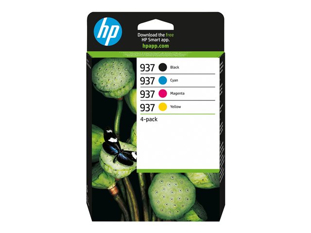 HP 937 - 4-pack - black, cyan, magenta, yellow - original - ink cartridge