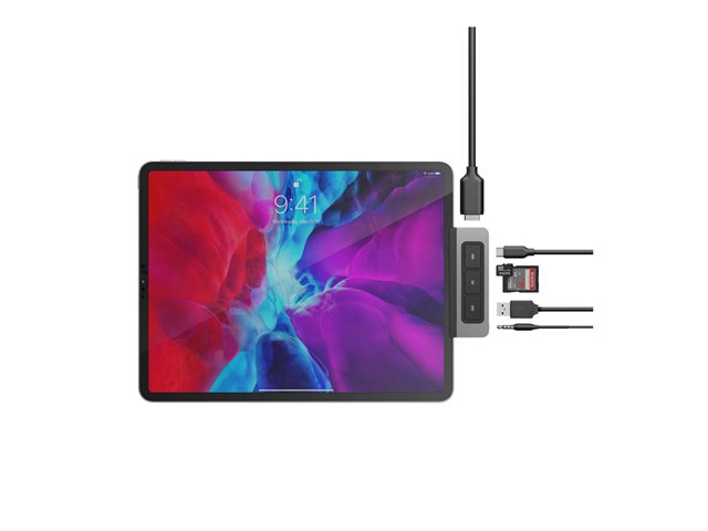 HyperDrive 6-in-1 USB-C Media Hub - docking station - USB-C - HDMI