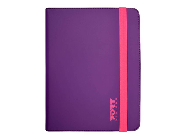 PORT Noumea Universal - Flip cover for tablet - polyurethane, velvet - purple, pink
