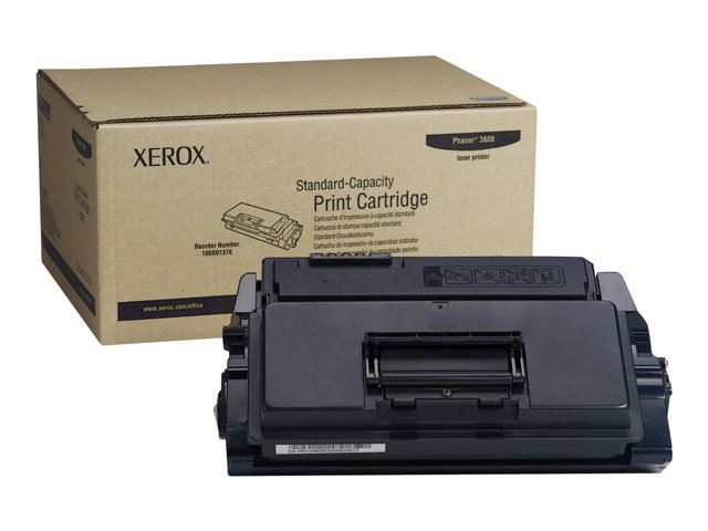 Xerox - Black - original - toner cartridge - for Phaser 3600/YDN, 3600B, 3600DN, 3600EDN, 3600N