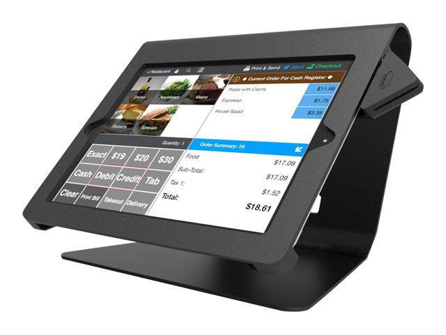 Compulocks Nollie iPad 12.9" POS Counter Top Kiosk Black - Stand - for tablet - black - desktop stand - for Apple 12.9-inch iPad Pro (1st generation, 2nd generation)