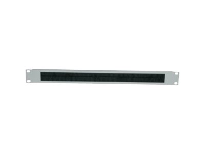 Intellinet 19" Cable Entry Panel, 1U, with Brush Insert, Grey - rack cable entry panel with brush - 1U