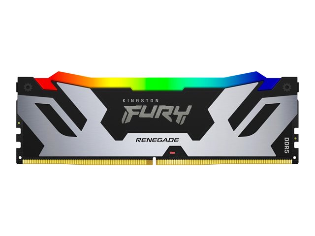 Kingston FURY Renegade RGB - DDR5 - module - 48 GB - DIMM 288-pin - 6400 MT/s / PC5-51200 - CL32 - 1.4 V - unbuffered - on-die ECC - black & silver