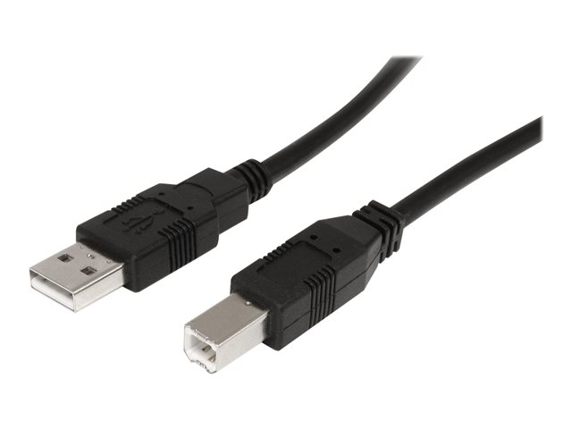 StarTech 9 m / 30 ft Active USB A to B Cable - M/M - Black USB 2.0 A to B Cord - Printer Cable - Extension USB Cable (USB2HAB30AC) - USB cable - USB (M) to USB Type B (M) - USB 2.0 - 9.15 m - active - black - for P/N: ICUSB232D