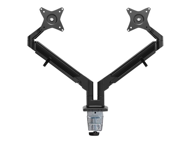 Neomounts DS70-810BL2 - Mounting kit (desk mount) - full-motion adjustable dual arm - for 2 LCD displays - black - screen size: 17"-32" - clamp mountable, grommet