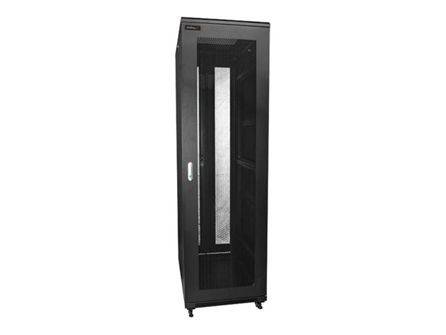 Startech 42U Server Rack Cabinet - 4-Post Adjustable Depth (5.9" to 36.4") IT Network Equipment Rack Enclosure with Casters - 2000lbs (RK4236BKB) - Rack cabinet - floor-standing - black - 42U - 19"