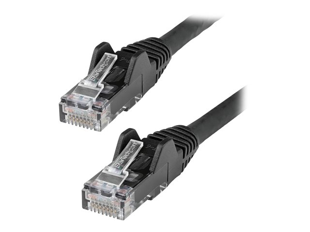 StarTech.com 1m LSZH CAT6 Ethernet Cable, 10 Gigabit Snagless RJ45 100W PoE Network Patch Cord with Strain Relief, CAT 6 10GbE UTP, Black, Individually Tested/ETL, Low Smoke Zero Halogen - Category 6 - 24AWG (N6LPATCH1MBK) - patch cable - 1 m - black