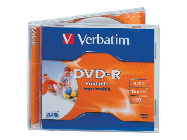 DVD-R X10 4.7GB 16X/INKJET PRINTABLE/CRYSTAL JEWEL CASE