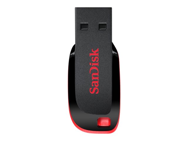 SanDisk Cruzer Blade - USB flash drive - 32 GB - USB 2.0 - red, sleek black