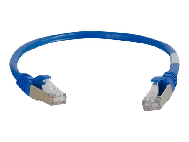 C2G Cat6a Booted Shielded (STP) Network Patch Cable - patch cable - 30 cm - blue