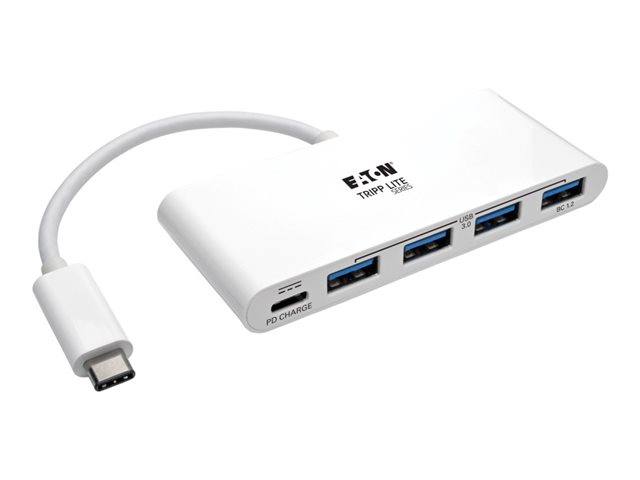 Eaton Tripp Lite series 4-Port USB 3.1 USB-C to USB-A Hub w/ USB-C Charging Port 5 Gbps - hub - 4 ports