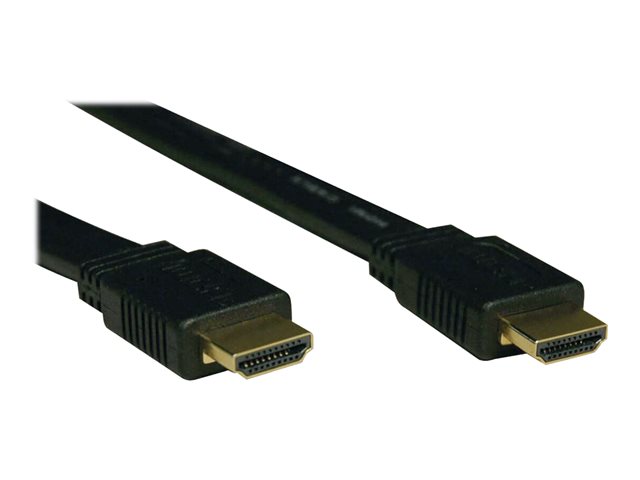 Eaton Tripp Lite Series High-Speed HDMI Flat Cable, Digital Video with Audio, UHD 4K (M/M), Black, 10 ft. (3.05 m) - HDMI cable - 3 m